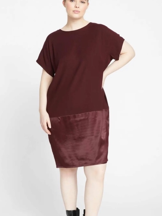 Universal Standard Dresses & Skirts - Universal Standard Avenir Double Luxe Dress Black Cherry Plus Size M 18/20